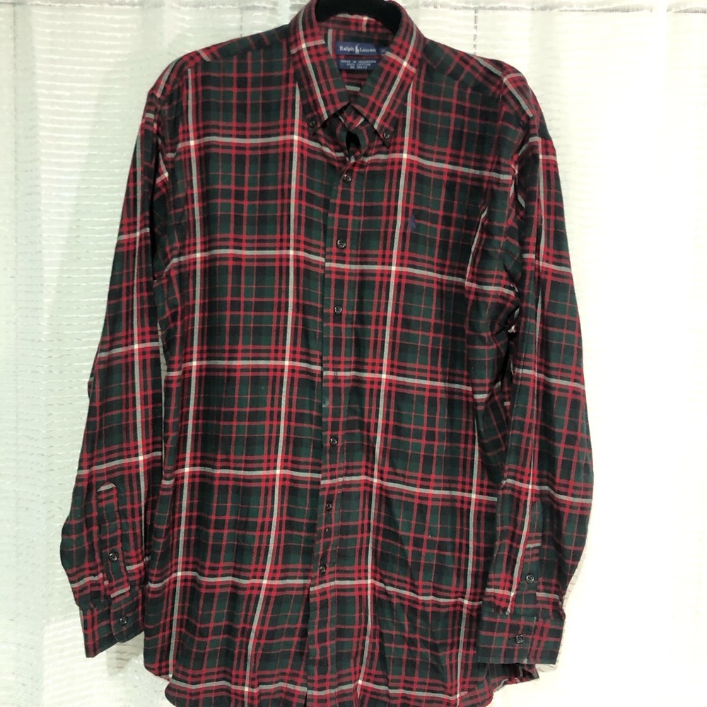 RALP Lauren XL 100% cotton plaid shirt